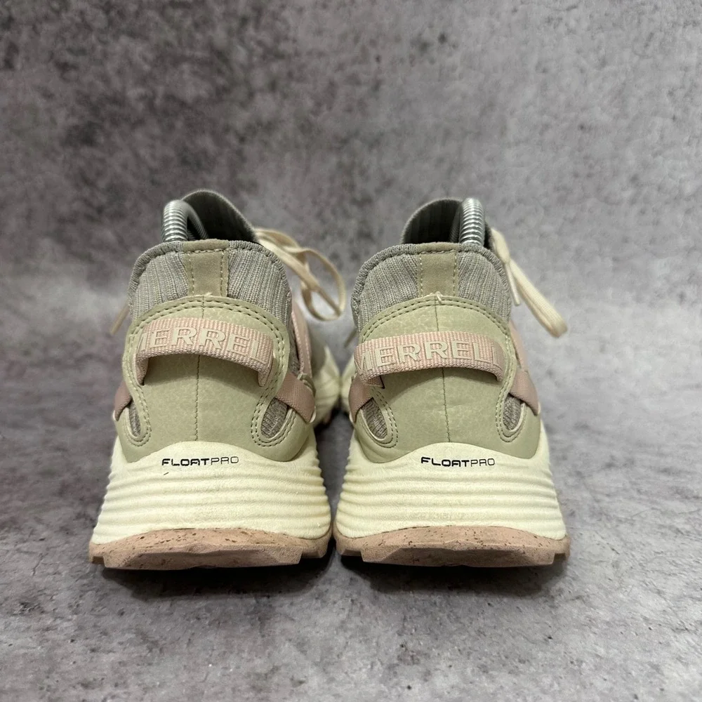 Merrell Embark Lace Sneakers Womens Size 9 Tan Rose Vibram FloatPro J067282